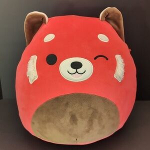 Squishmallows Kellytoy CiCi the Red Winking Panda Plush toy.